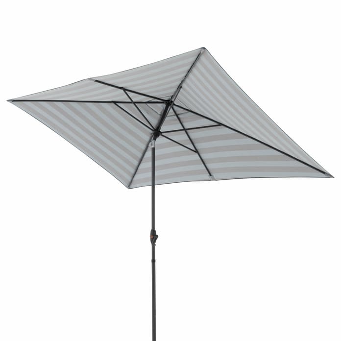 Doppler Kurbelschirm MYZONE AUTO TILT ca. 300x200cm in Farbe Blockstreifen anthrazit