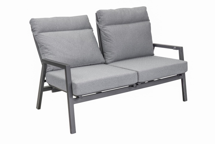L.C. Wholesaler Sofa SONDRINO ca. B152 H98 T81 cm in Textilene silber