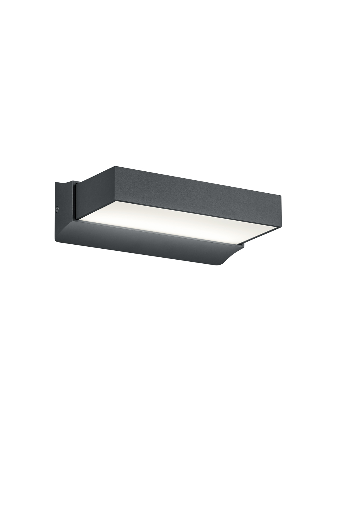 Trio LED-Wandleuchte CUANDO in anthrazit, Glas Kunststoff weiß