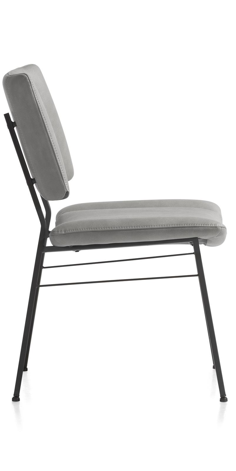 XOOON Stuhl TATUM ca. B49 H88 T62 cm in Stoff Pala hellgrau