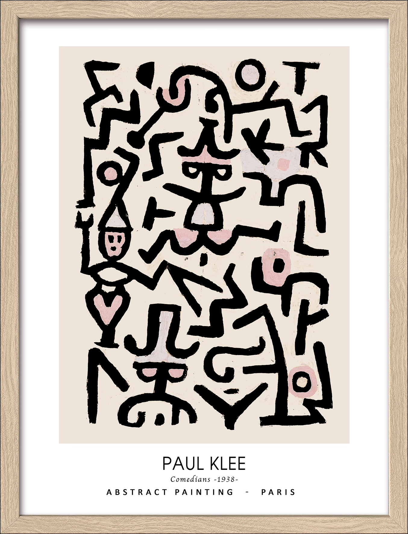 PRO ART Framed-Art Slim Scandic 43x33cm Paul Klee - Comedians, 1938 PRO ART Framed-Art Slim Scandic 43x33cm Paul Klee - Comedians, 1938