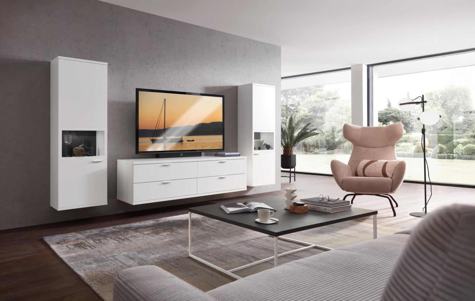 RMW Wohnkombination Venue V 89650 Weiß RMW Wohnkombination Venue V 89650 Weiß, Wohnzimmerschrank, TV-Möbel, Weiß, weiße Möbel, Wohnzimmer