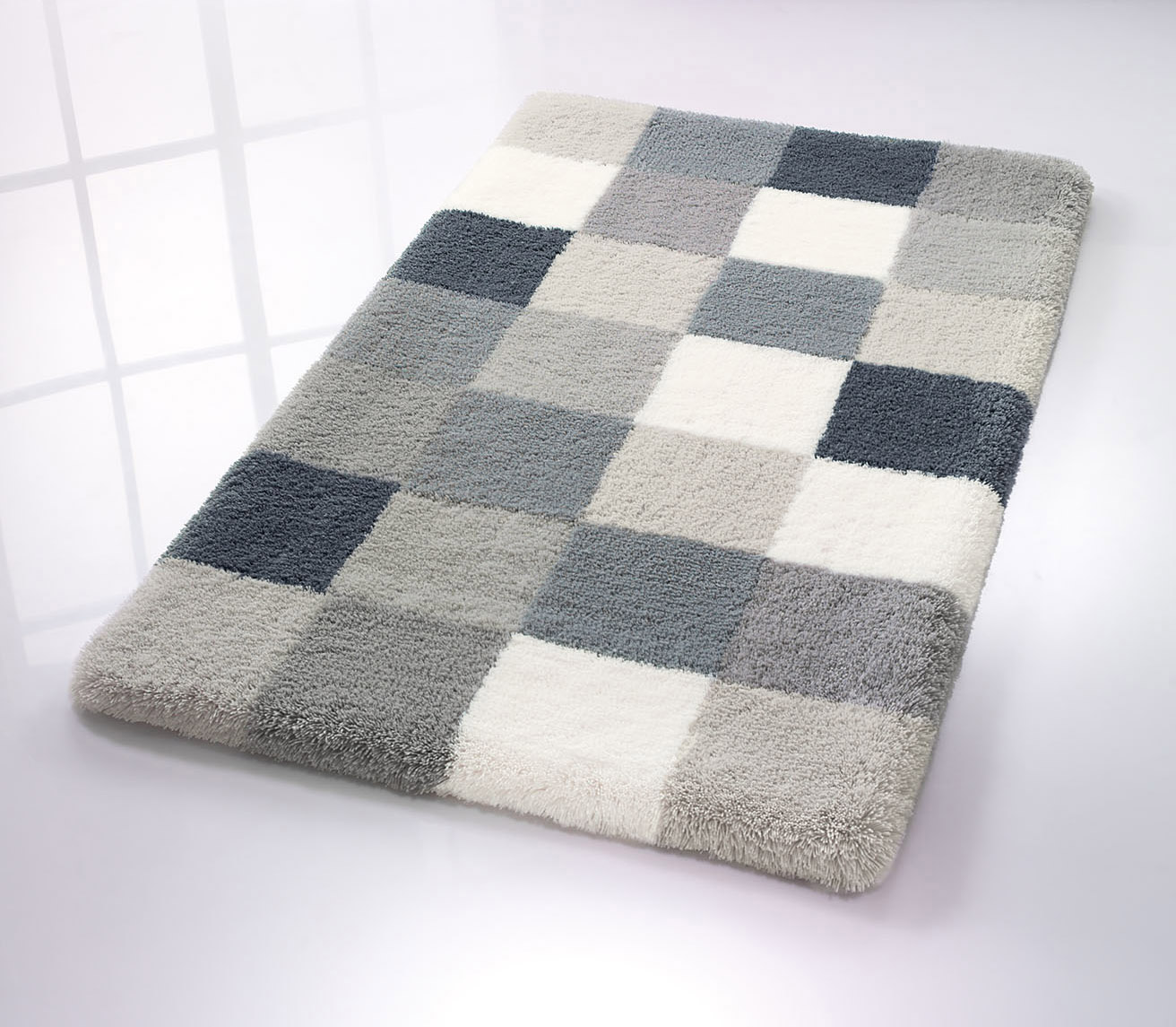 Kleine Wolke Badteppich CARO ca. 60x105cm in Farbe Flanell