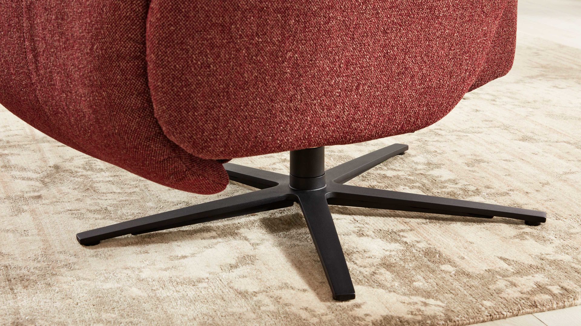 Interliving Relaxsessel, manuell IL-4560 in Stoff Melange chianti/Sternfuß anthrazit 