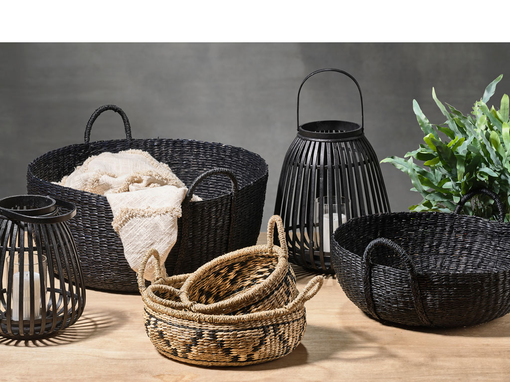 Villa Collection Laterne 29 cm in Farbe schwarz