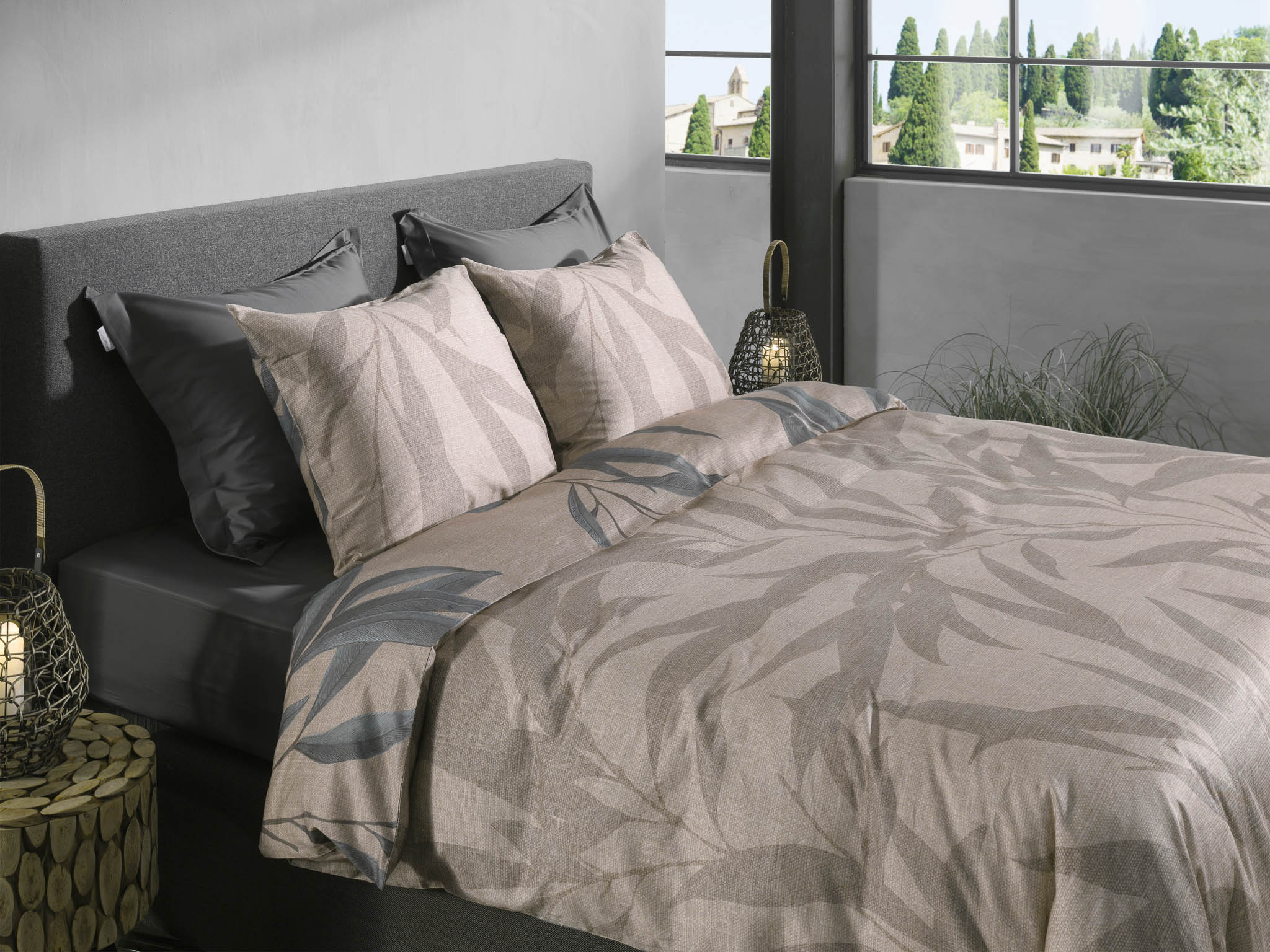 Heckettlane Bettwäsche ca. 155x220cm in Farbe Taupe
