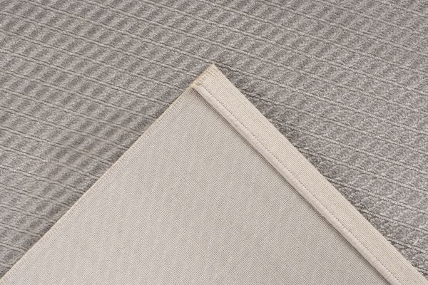 Webteppich TROPEZ ca. 160x230cm in Farbe silver Webteppich TROPEZ ca. 160x230cm in Farbe silver, Teppich, Kante, Kissenrand, Stoffkante, Rand