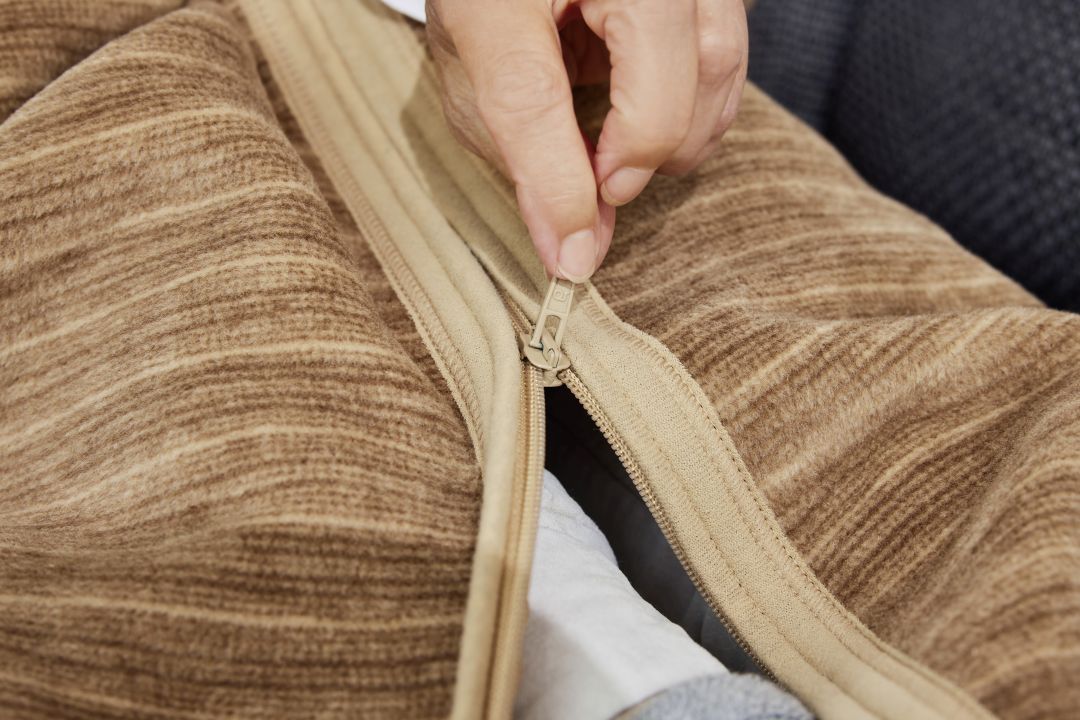 Ibena Jacquard-Wohnmantel FANO 150x200cm in Farbe braun/camel
