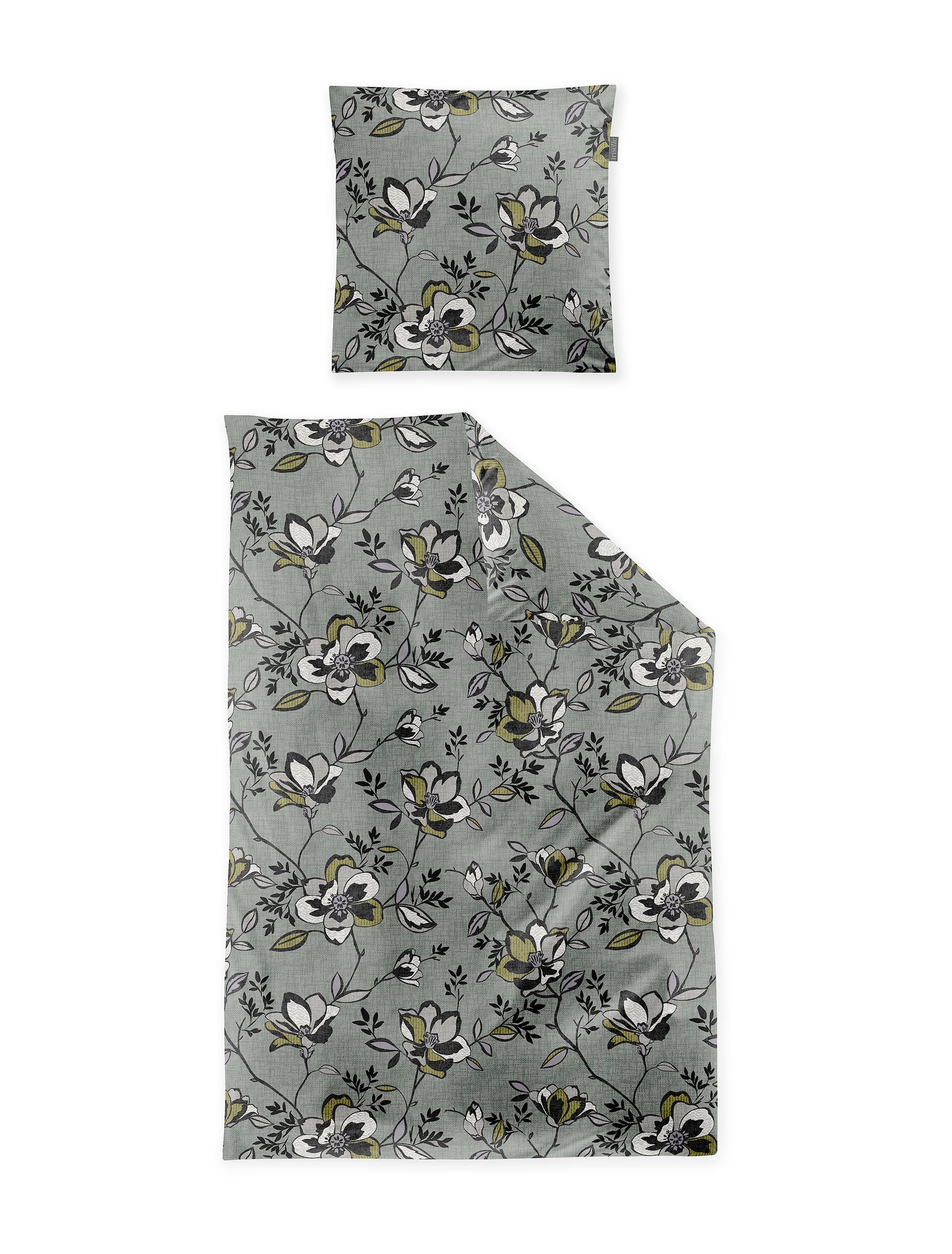 Irisette Edel-Feinbiber Bettwäsche KOALA ca. 135x200cm in Farbe grün