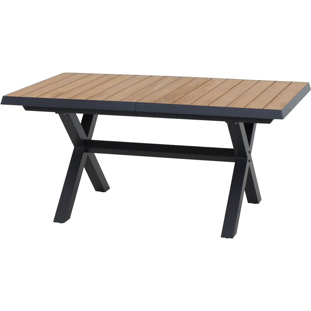 Gautzsch Ausziehtisch SINCRO ca. 163(200)x93cm in Teakholz FSC/anthrazit