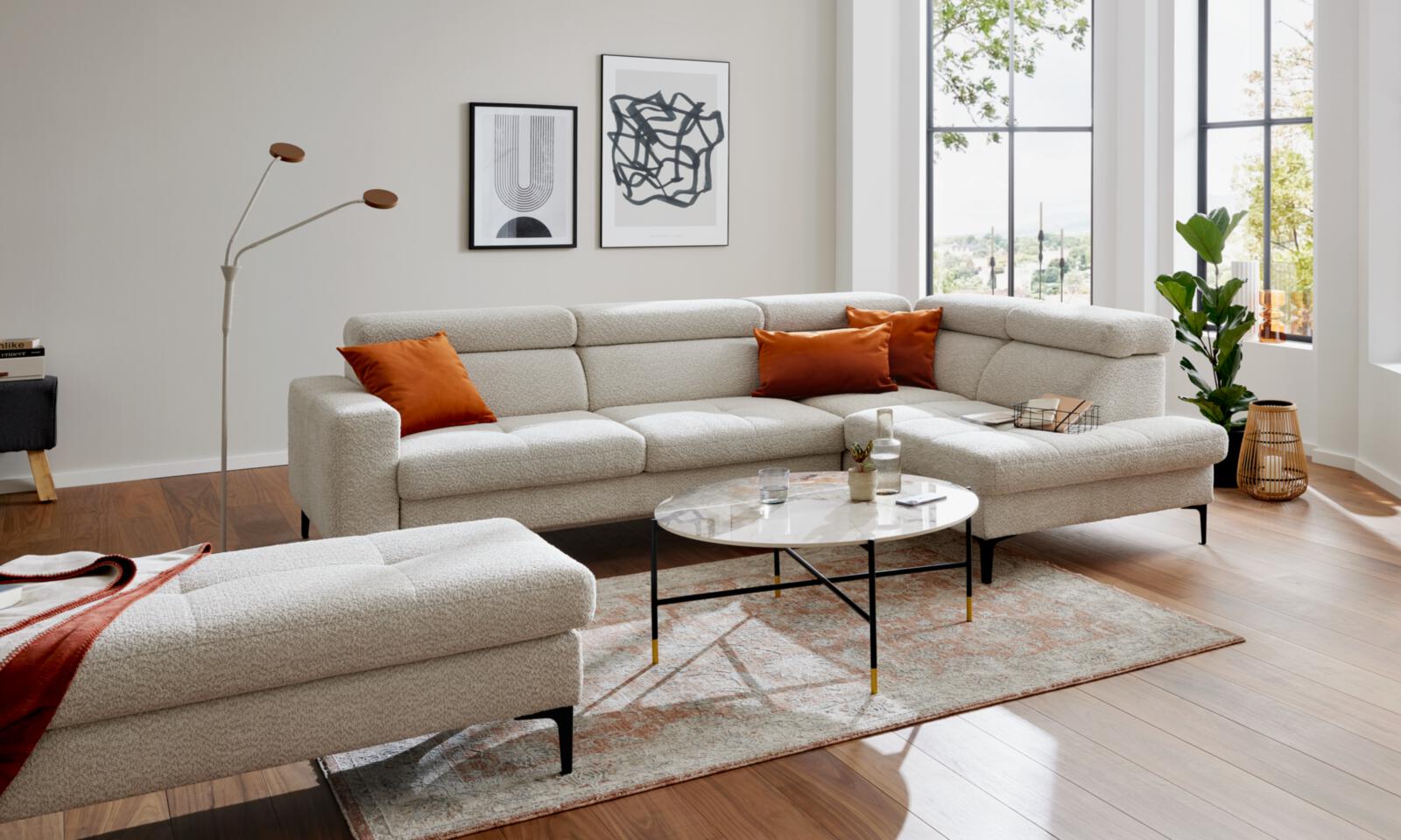 Interliving Polstergruppe IL 4420 ca. 285x207cm in Stoff Grey beige Interliving Polstergruppe IL 4420 ca. 285x207cm in Stoff Grey beige, Dekoration für Zuhause, Mobiliar, Tabelle, Couch, Wohnzimmer