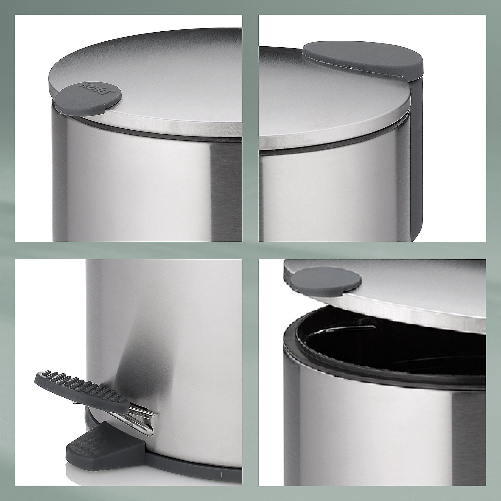 Kela Kosmetikeimer MATS in Silber Matt