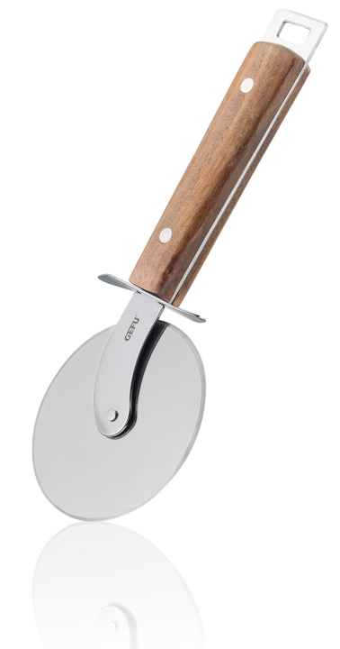GEFU Pizzarad Madero ca. B22,5 H1,6 T9 cm in silber / braun GEFU Pizzarad Madero ca. B22,5 H1,6 T9 cm in silber / braun