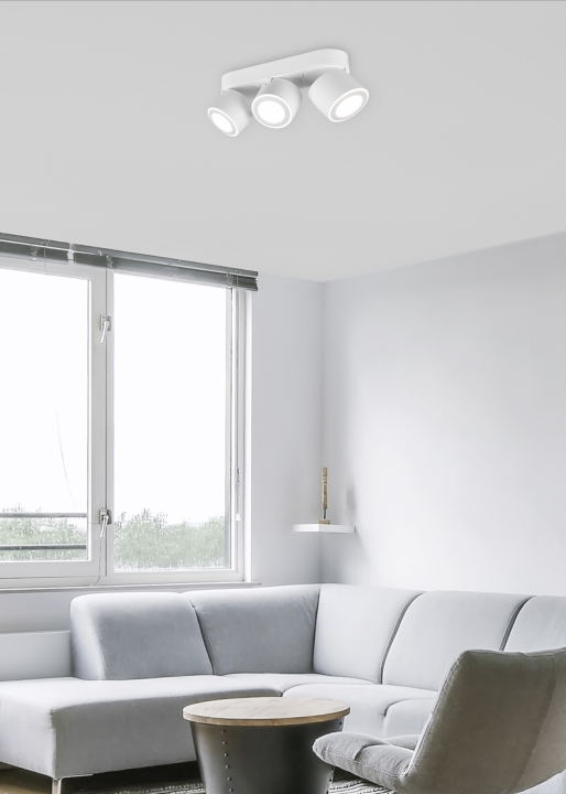 Trio LED-Deckenleuchte TAURUS in weiß matt