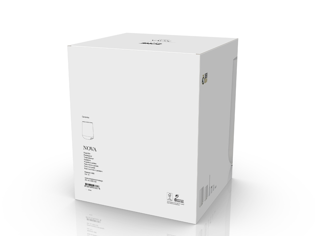Zone Denmark Pedaleimer 5 Liter in Farbe white