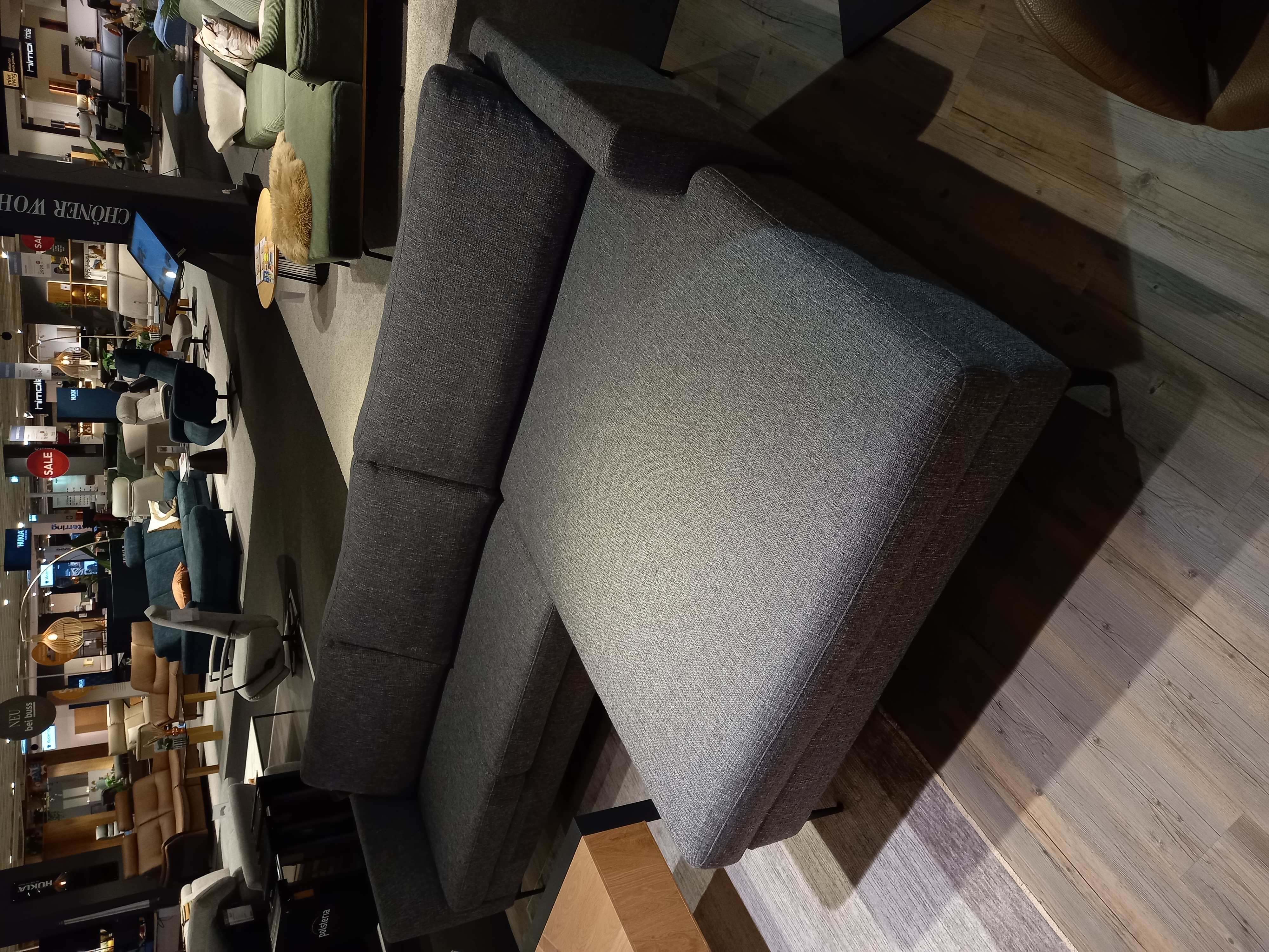 SCHÖNER WOHNEN-Kollektion Polsterecke in Stoff Prime blue grey PG:8, Sofa, Wohnzimmer, Grau, Stoff, Ecksofa