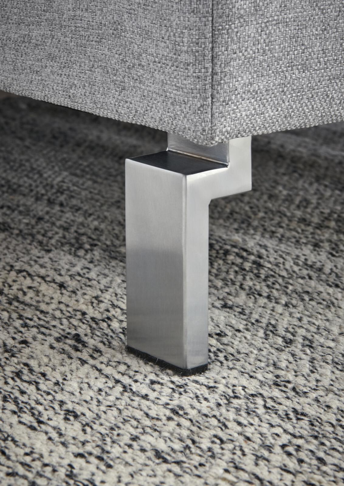 Polstergruppe COAST ca. 336x220cm in Stoff Mono light grey