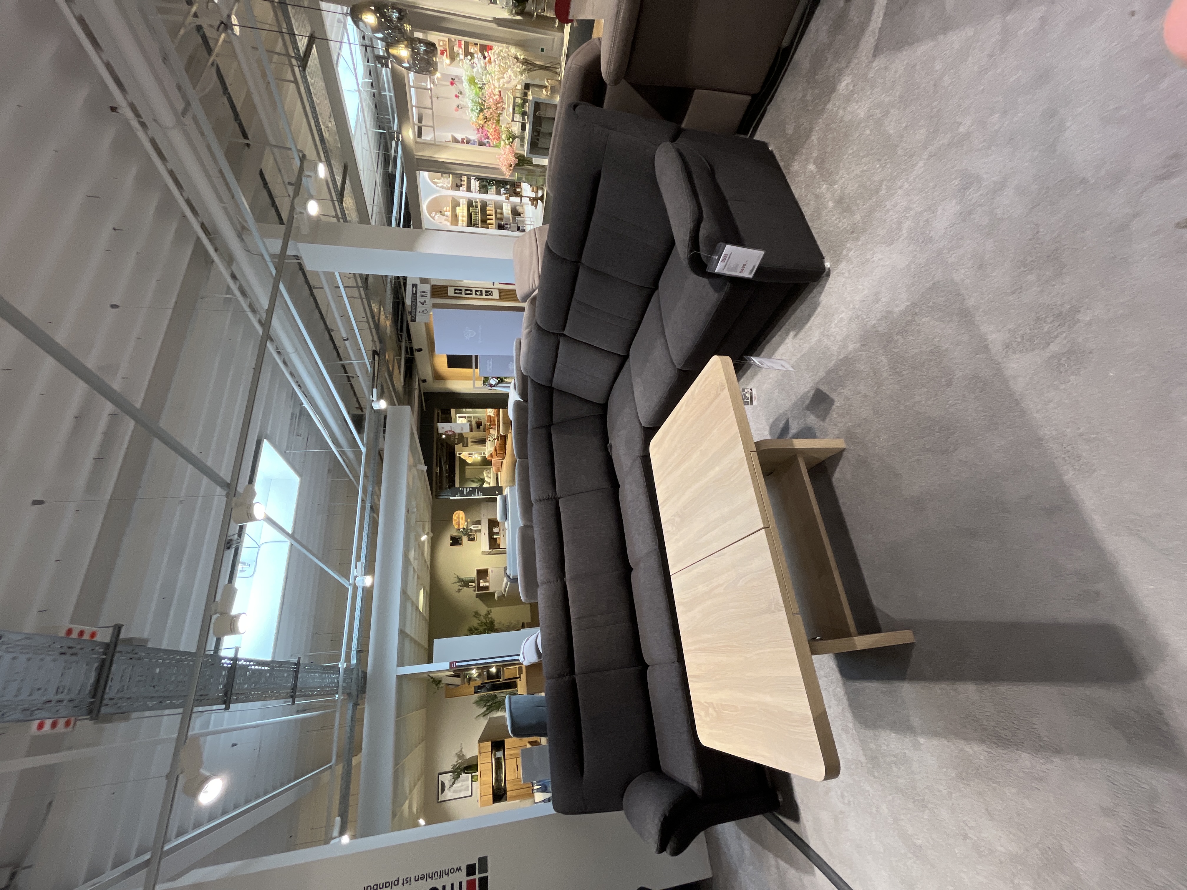Polsterrundecke OS-PP1003 in Vincent / Vincent anthrazit, Sofa, Wohnzberger?, Lounge Sofa, Sofagarnitur, Holztisch