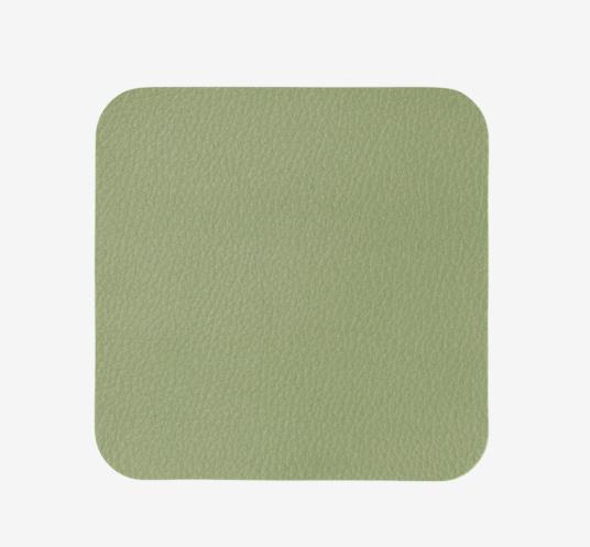 ASA Selection 4er-Set Untersetzer LEATHER OPTIC ca. B10 H0,2 T10 cm in grün, grün, leder, quadratisches design, texturiert, material
