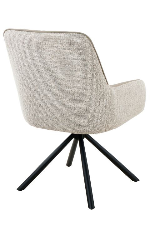 Hela Armlehnstuhl FARO S ca. B61,5 H89,5 T67 cm in Stoff Noelle beige 31 aussen, Stuhl, Sessel, Beige, Polsterstuhl, Metallbasis