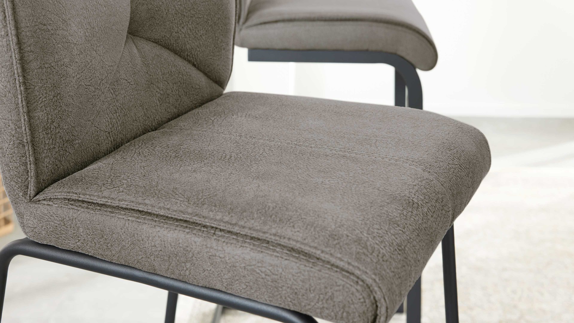 Interliving Barstuhl-2er-Set 5104 ca. 42x110x53cm in dunkelgrau Onyx, Kissen, Dekoration für Zuhause, Mobiliar, Stuhl