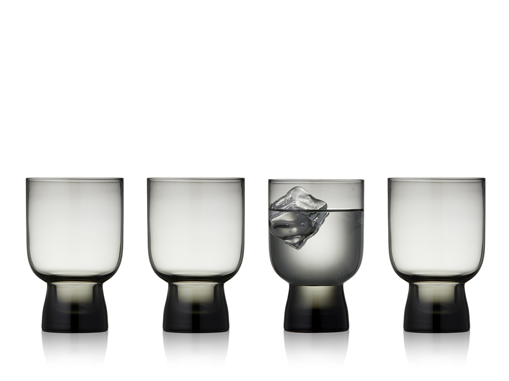 F&H Wasserglas LYNGBY GLAS SORRENTO 0,3 Liter in Farbe Grau