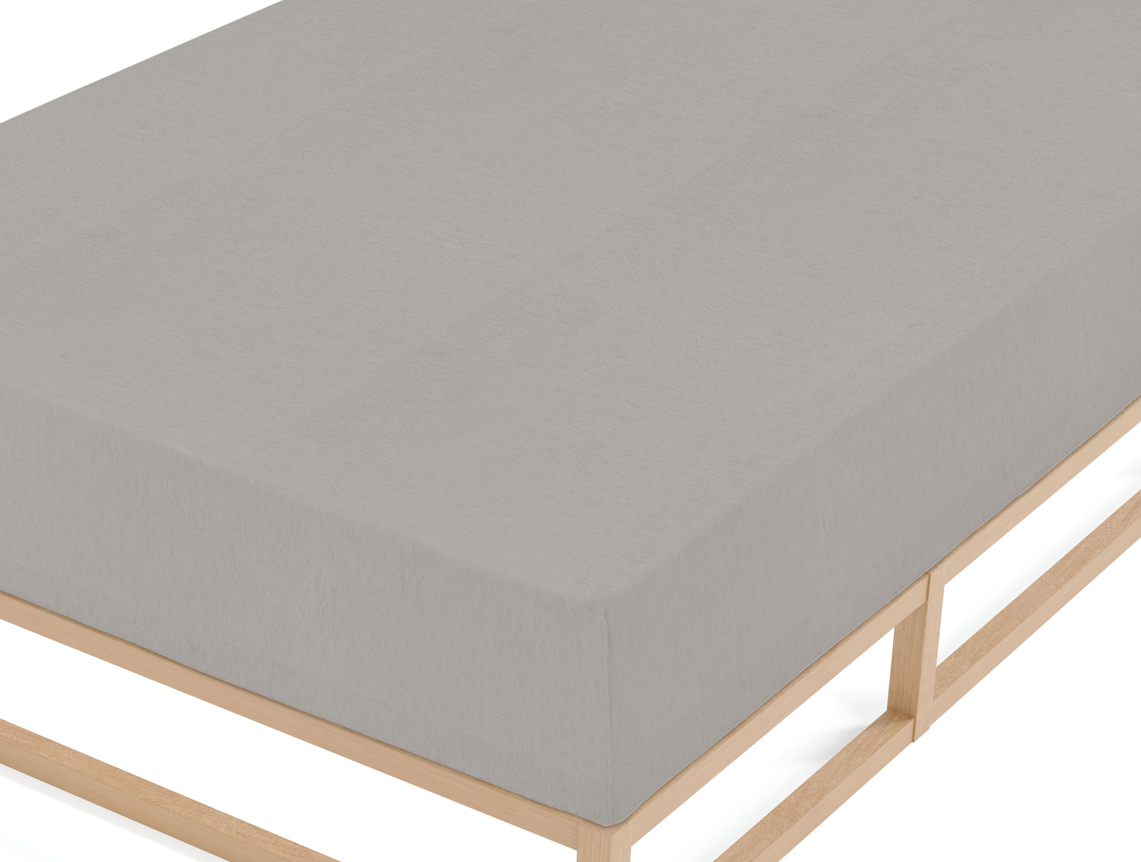 Biberna BIBER-Spannbetttuch ca. 140x200cm in Farbe Sturmgrau, Sperrholz, Holz, Mobiliar