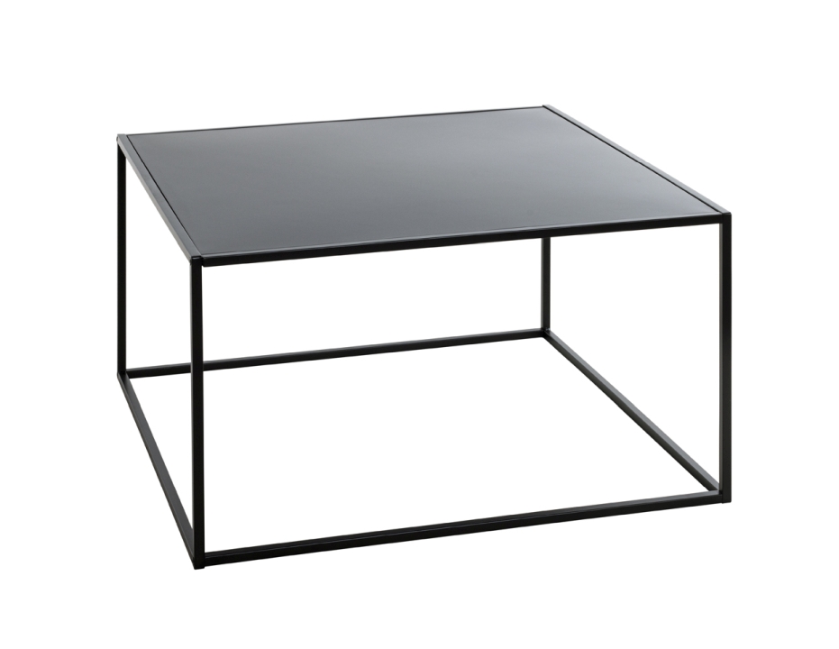 Haku Möbel Couchtisch MELBOURNE 3 aus Metall schwarz lackiert