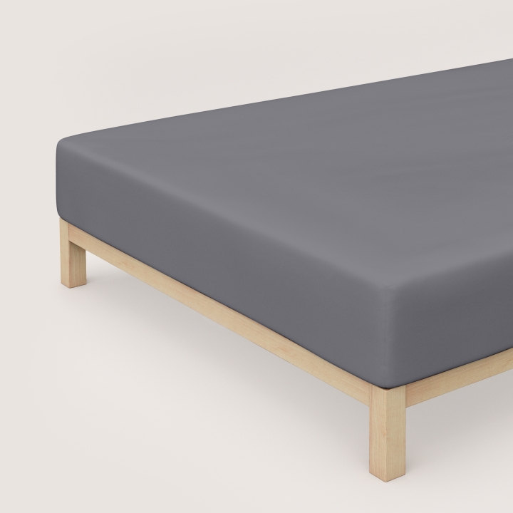 Schlafgut Pure Boxspring Spannbettlaken ca. 90x190-100x220cm in Farbe Grey Mid