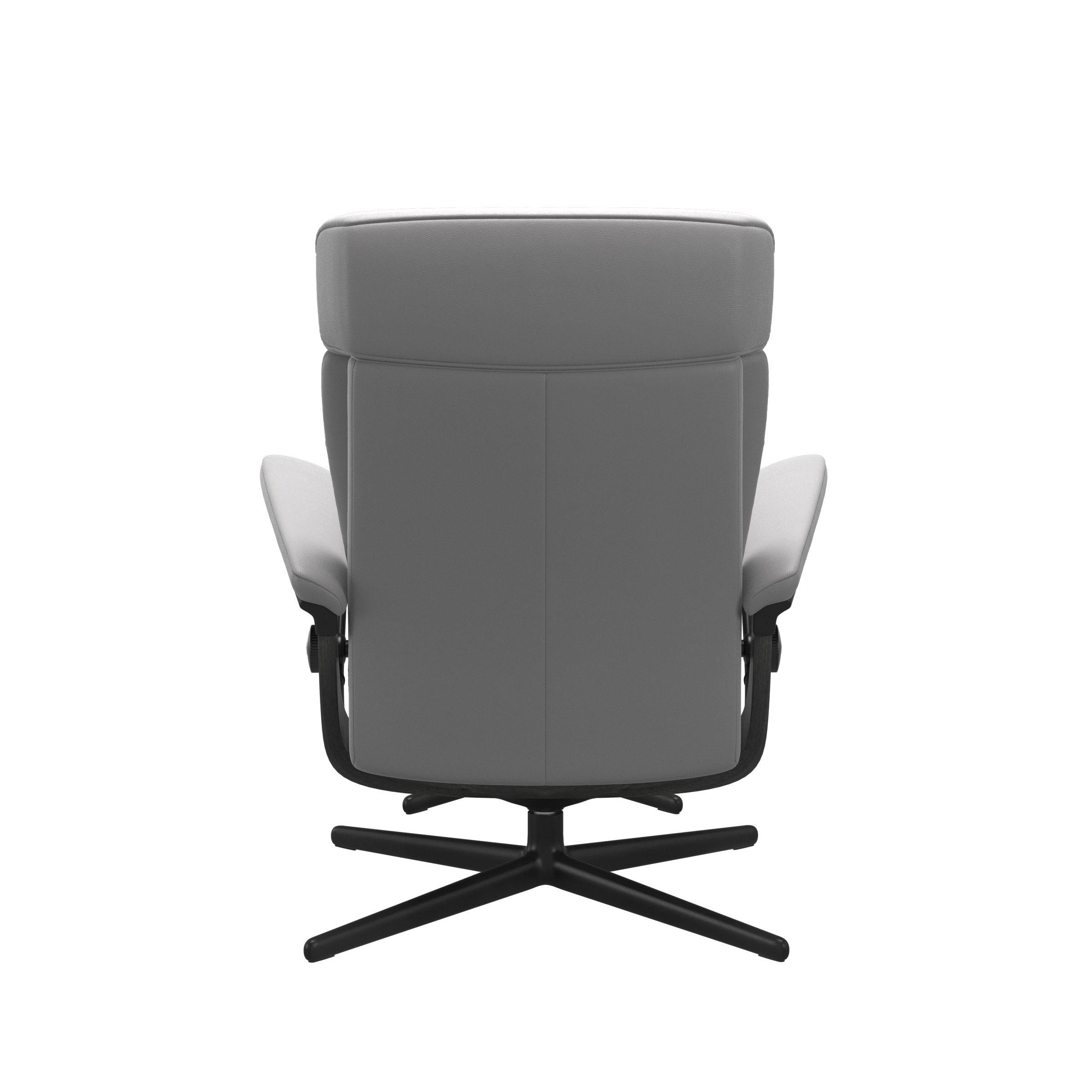 Stressless Sessel mit Hocker Erik Cross (L) in Leder Cori Silver cloud