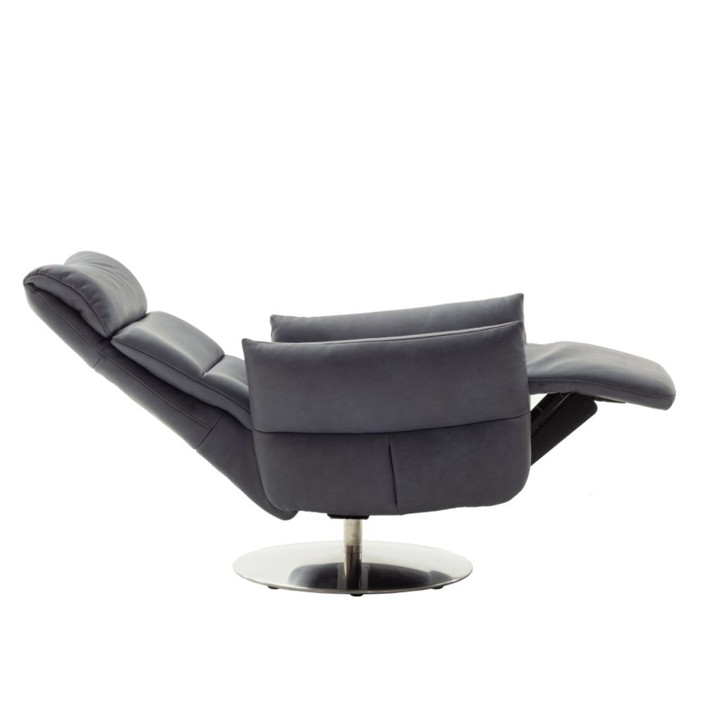 SCHÖNER WOHNEN-Kollektion Relaxsessel IMPULS LAZYLINE in Leder Reno grey/blue OL