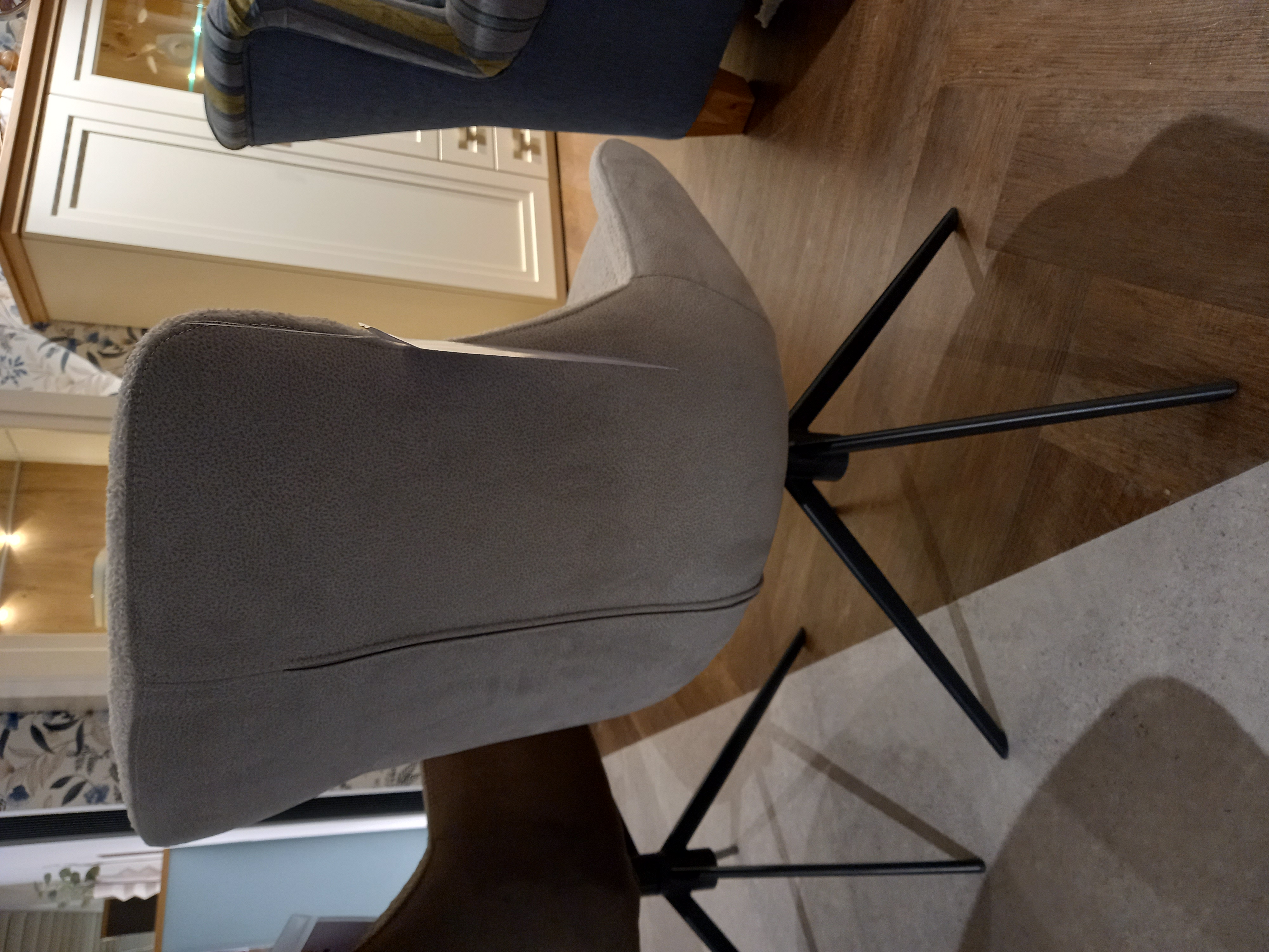 MCA Furniture Stuhlgruppe 6-tlg. in Stoff Vintagelook, Moebel, Sperrholz, Holz, Stuhl, Bodenbeläge