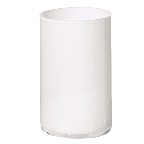 Glasvase Zylinder INES in Weiß, glas, zylinder, transparent, trinkgefäß, behälter