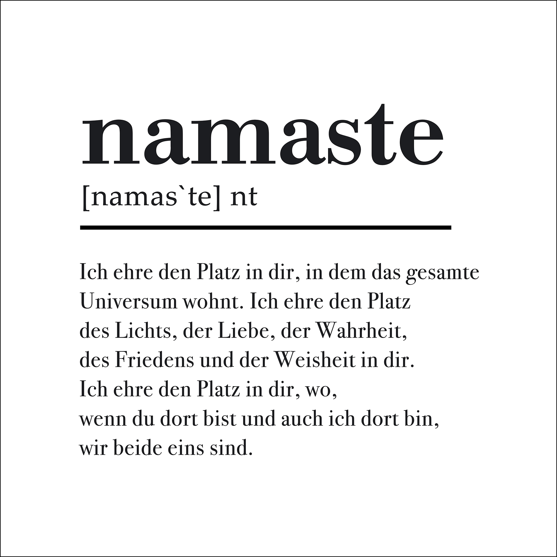 PRO ART Glas-Art 30x30cm Namaste II
