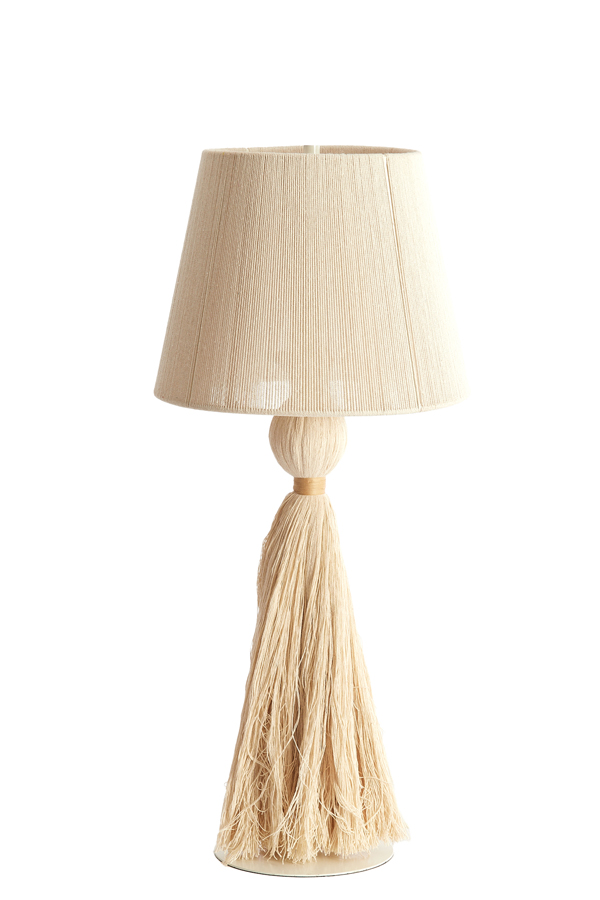 Light & Living Tischleuchte ESPINO in Farbe creme, natur, Lampe, Lampenschirm, Tischlampe
