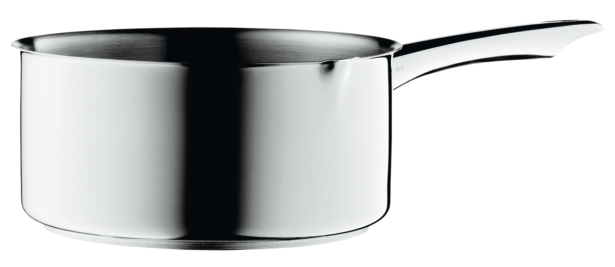 WMF Stielkasserolle mit Schnaupe, 16 cm in Edelstahl, Saucepfanne, Topf, Edelstahl, Griff, Metallisch