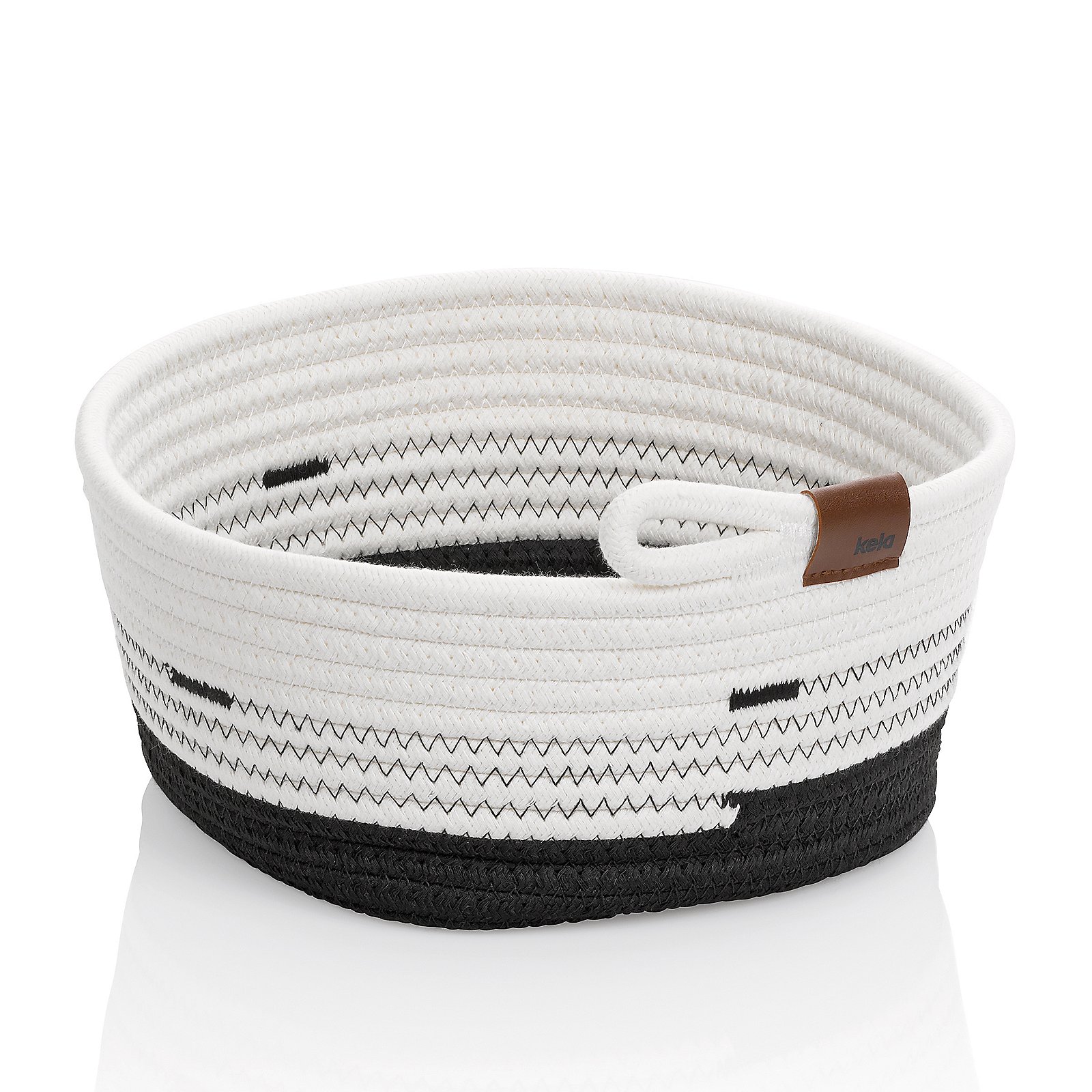 Kela Korb Hedda weiß-schwarz HEDDA in , Gewebt, Leinwand, Zubehör
