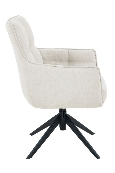 Hela Armlehnstuhl POMBA S ca. B61 H96 T65,5 cm in Stoff beige 31, Schreibtischstuhl, Drehstuhl, Bezugstoff, Beige, Füße Metall