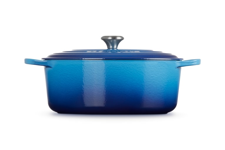 Le Creuset Bräter Sig 33cm SIG in Farbe Azure Le Creuset Bräter Sig 33cm Azure Oval