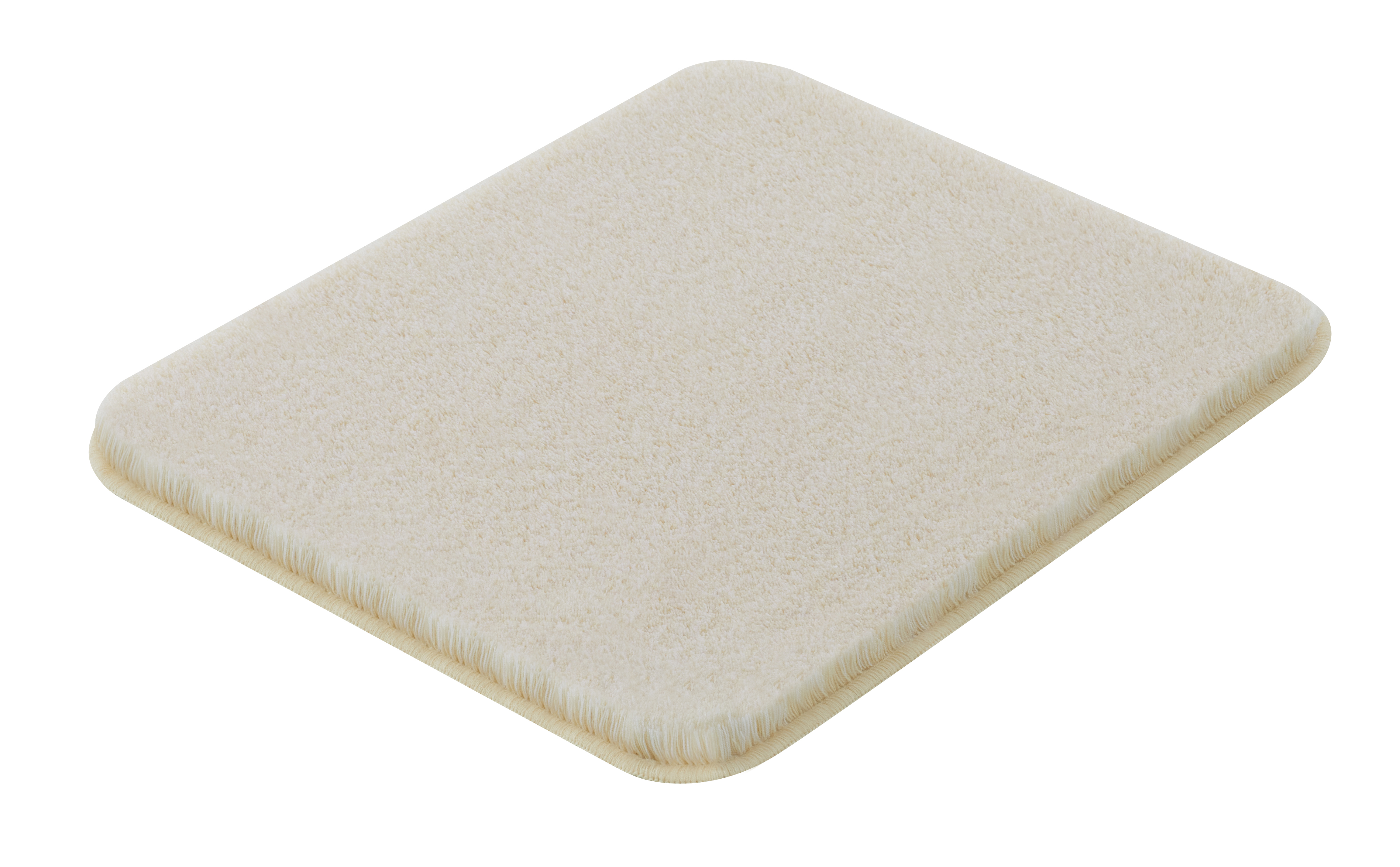 Kleine Wolke Badteppich RELAX ca. 55x65cm in Farbe Sandbeige, Baumwollteppich, Teppich, Creme, Rundlauf, Flauschig, Badteppich, Frottier-Teppich, Küchenmatte, cremefarben, gerundete ecken