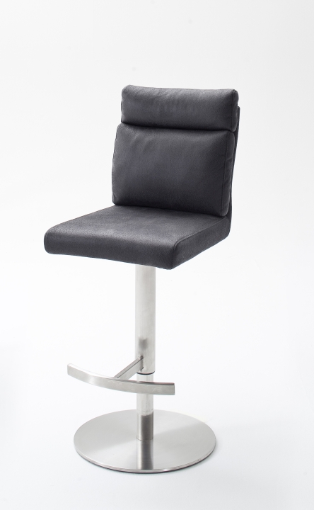 MCA Furniture Barstuhl Rabea ca. 40x91x57cm in Stoff Antilook grau