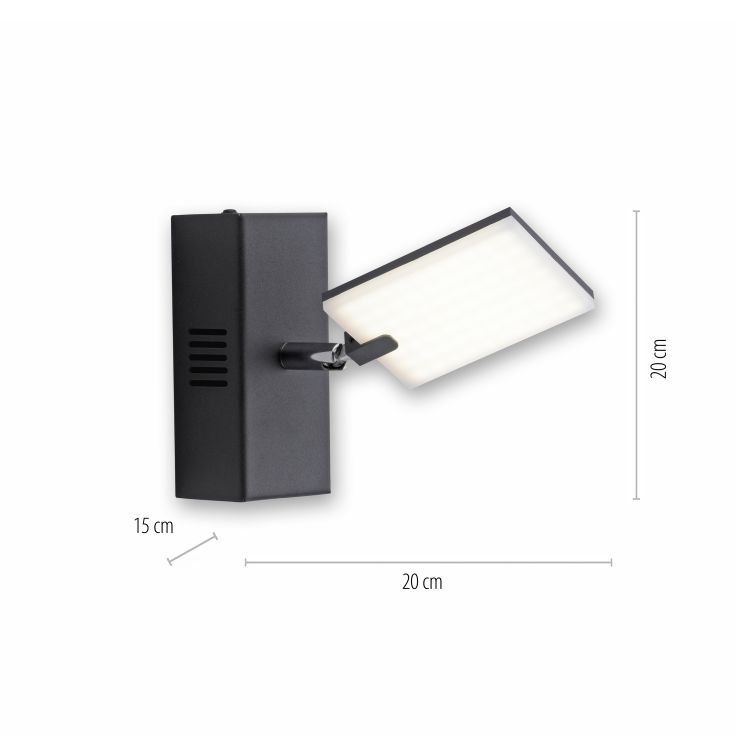 Paul Neuhaus LED-Wandleuchte Pure-Mira in Schwarz