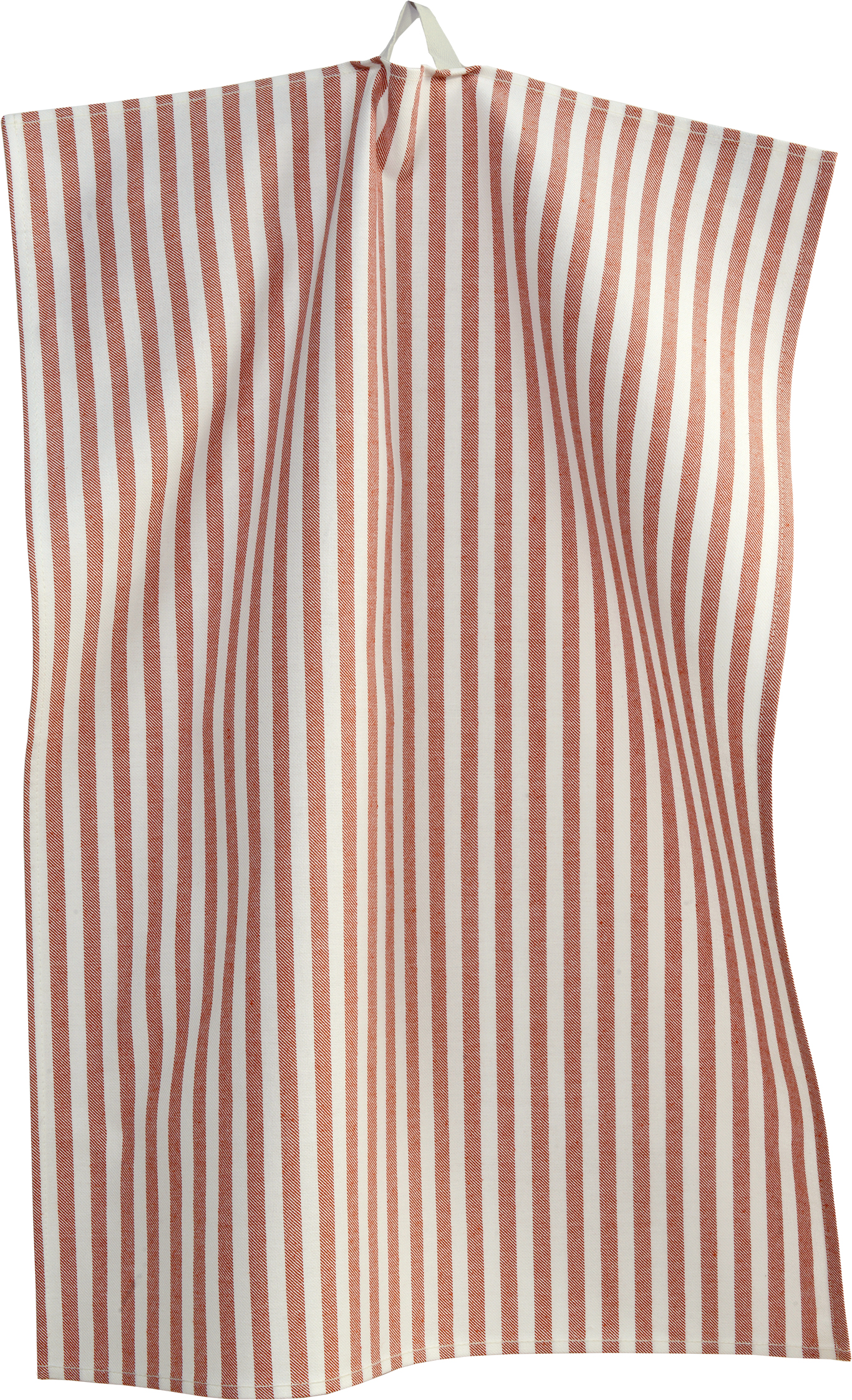 Sander Geschirrtuch ADAM ca. 50x70cm in Farbe burnt sienna, gestreift, Tasche, Tragetasche, Stoff, rote Streifen