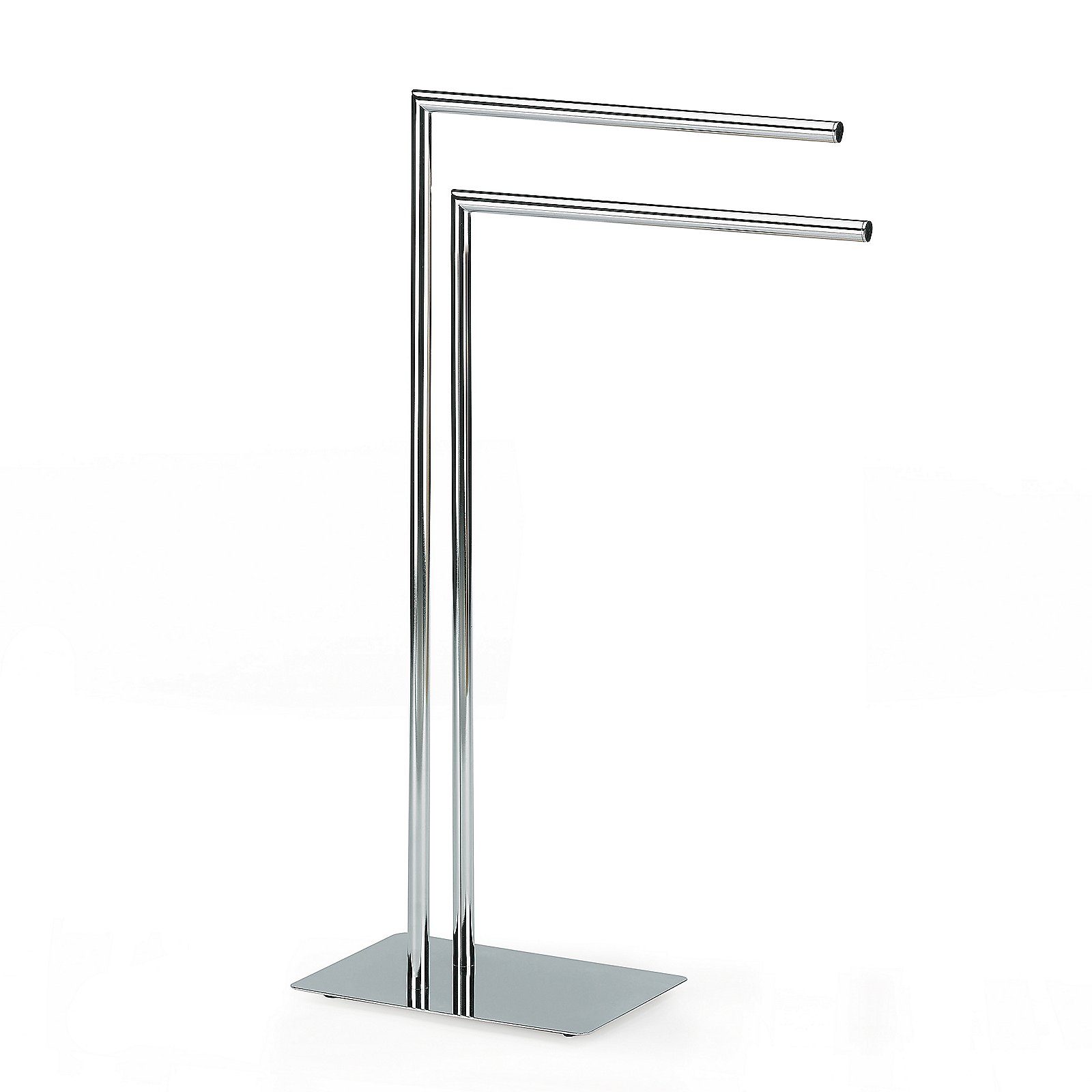 Kela Handtuchhalter STYLE in silber glänzend, Lampenständer, Stehlampe, Chrom, Metall, rechteckige Basis