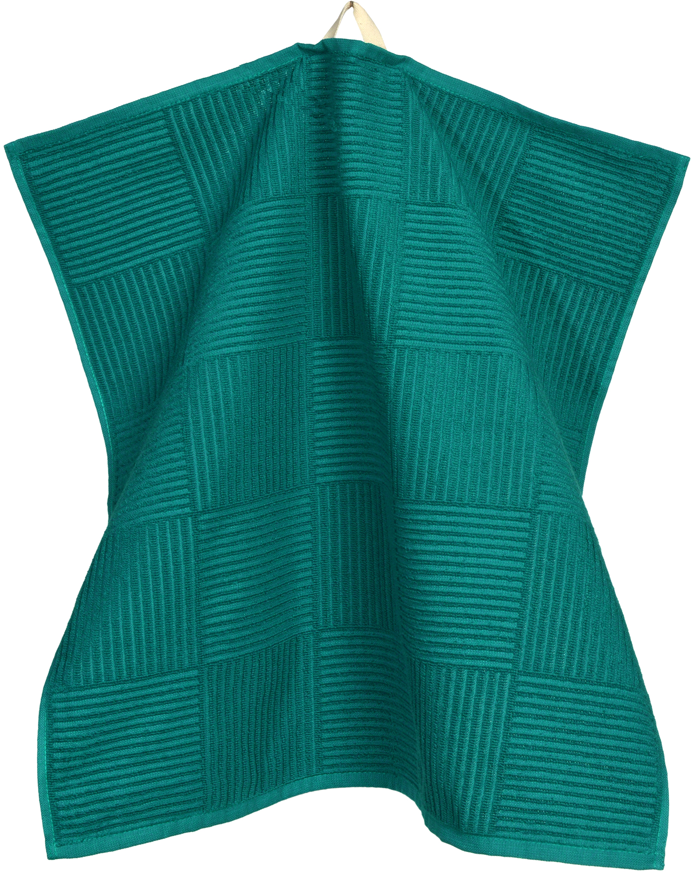 Sander Küchentuch Frottier ADAM ca. 50x50cm in Farbe aqua, Poncho, Türkis, Knit, quadratisches Muster, Umhang