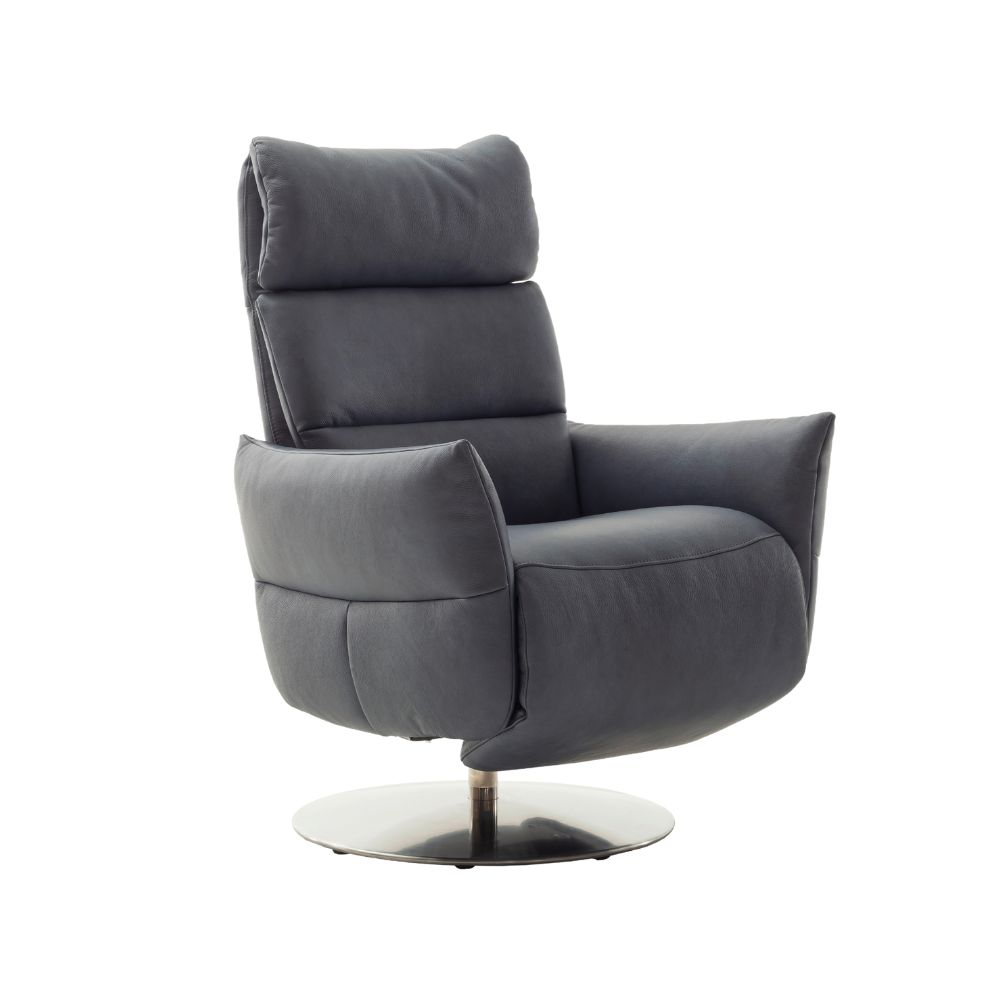 SCHÖNER WOHNEN-Kollektion Relaxsessel IMPULS LAZYLINE in Leder Reno grey/blue OL SCHÖNER WOHNEN-Kollektion Relaxsessel IMPULS LAZYLINE in Leder Reno grey/blue OL