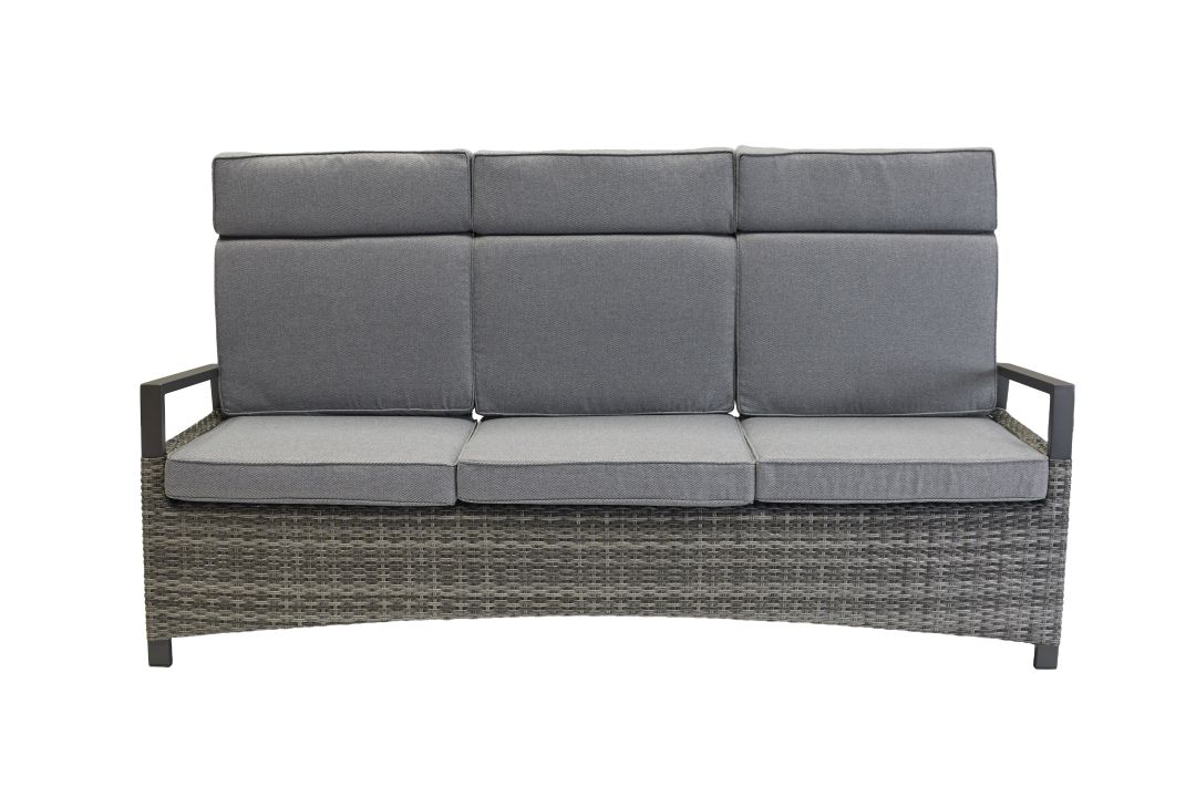 Living-3er-Sofa, Couch, Mobiliar, Kissen, Dekoration für Zuhause, Bank