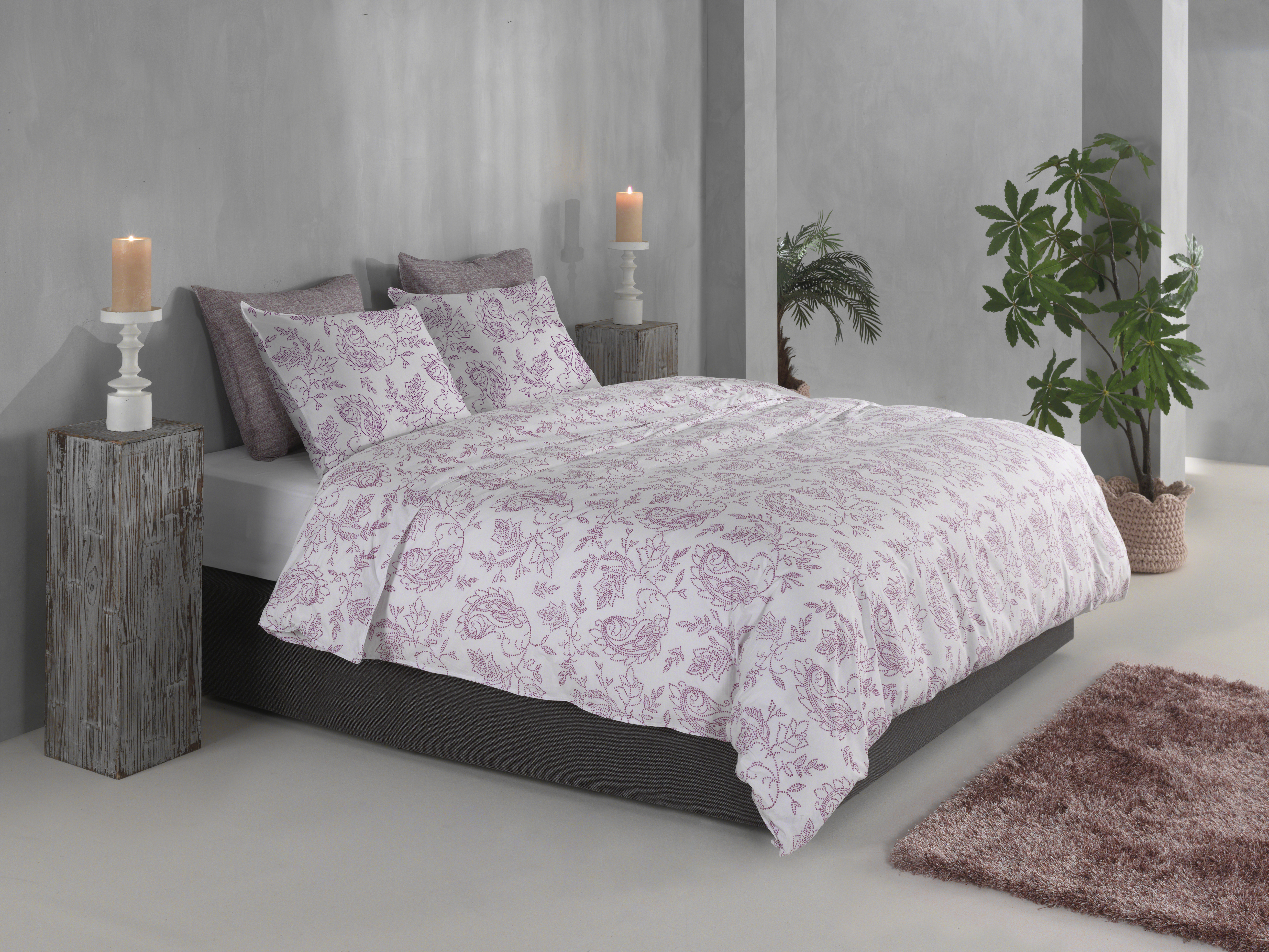 Heckettlane Bettwäsche ca. 135x200cm in Farbe Lilac-Pink