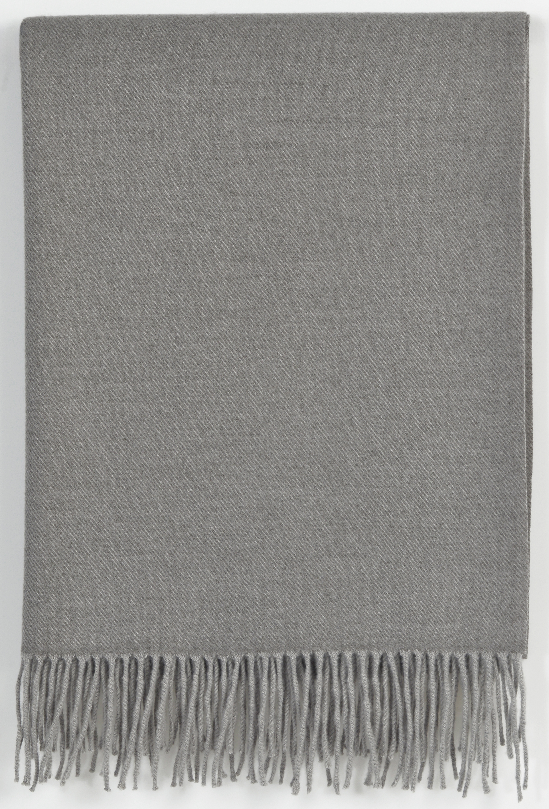 Sander Stola ELIE ca. 70x190cm in Farbe tin Sander Stola ELIE ca. 70x190cm in Farbe tin, Schal, Grau, Fransen, Wolle, Seidige Struktur
