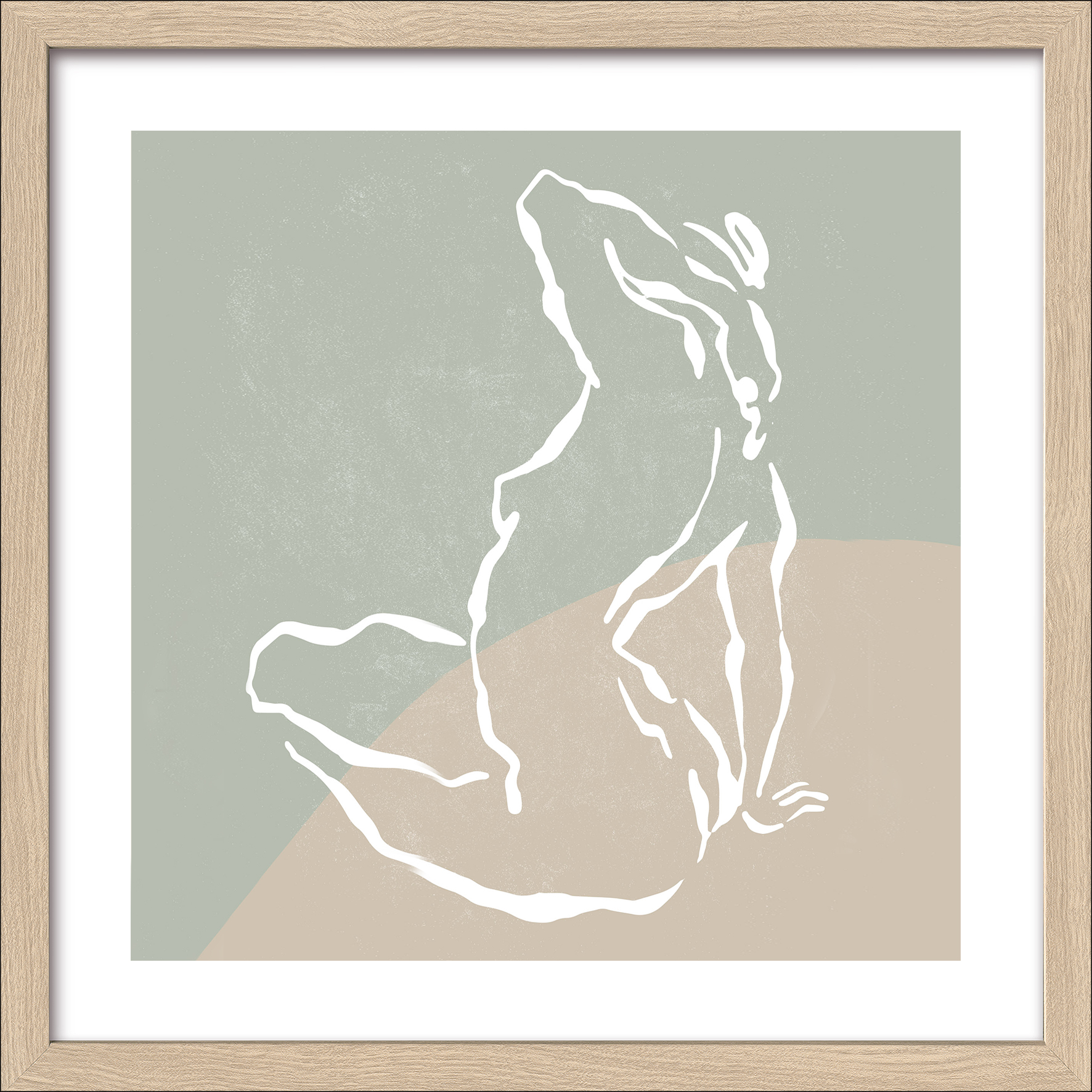 PRO ART Framed-Art Slim Scandic 33x33cm Line Drawing Act II